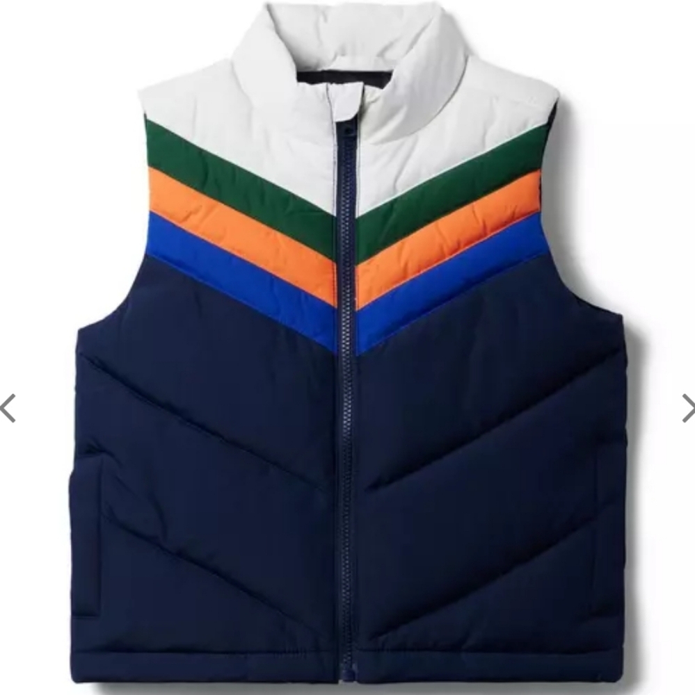 Janie and Jack Chevron Puffer Vest Size 18-24 months